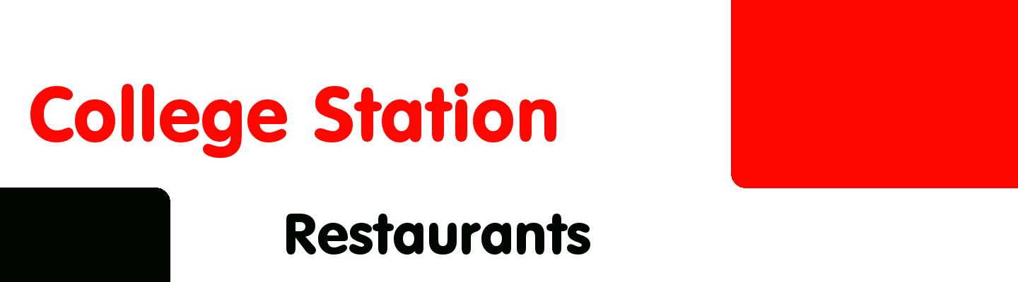 Best restaurants in College Station - Rating & Reviews